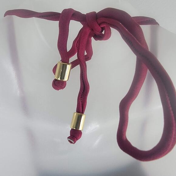 NEW Shoshanna Swimwear Syrah Ruffle Halter 1 Piece Red Size 4 - Picture 7 of 9